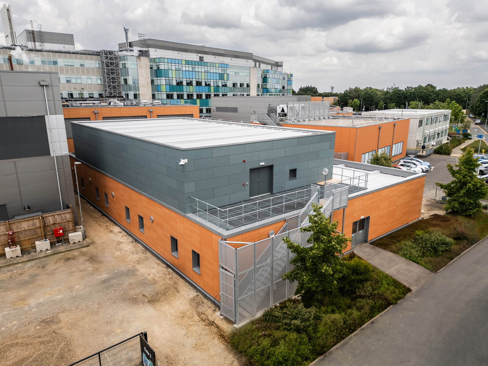 modular ward exterior at Peterborough Hospital