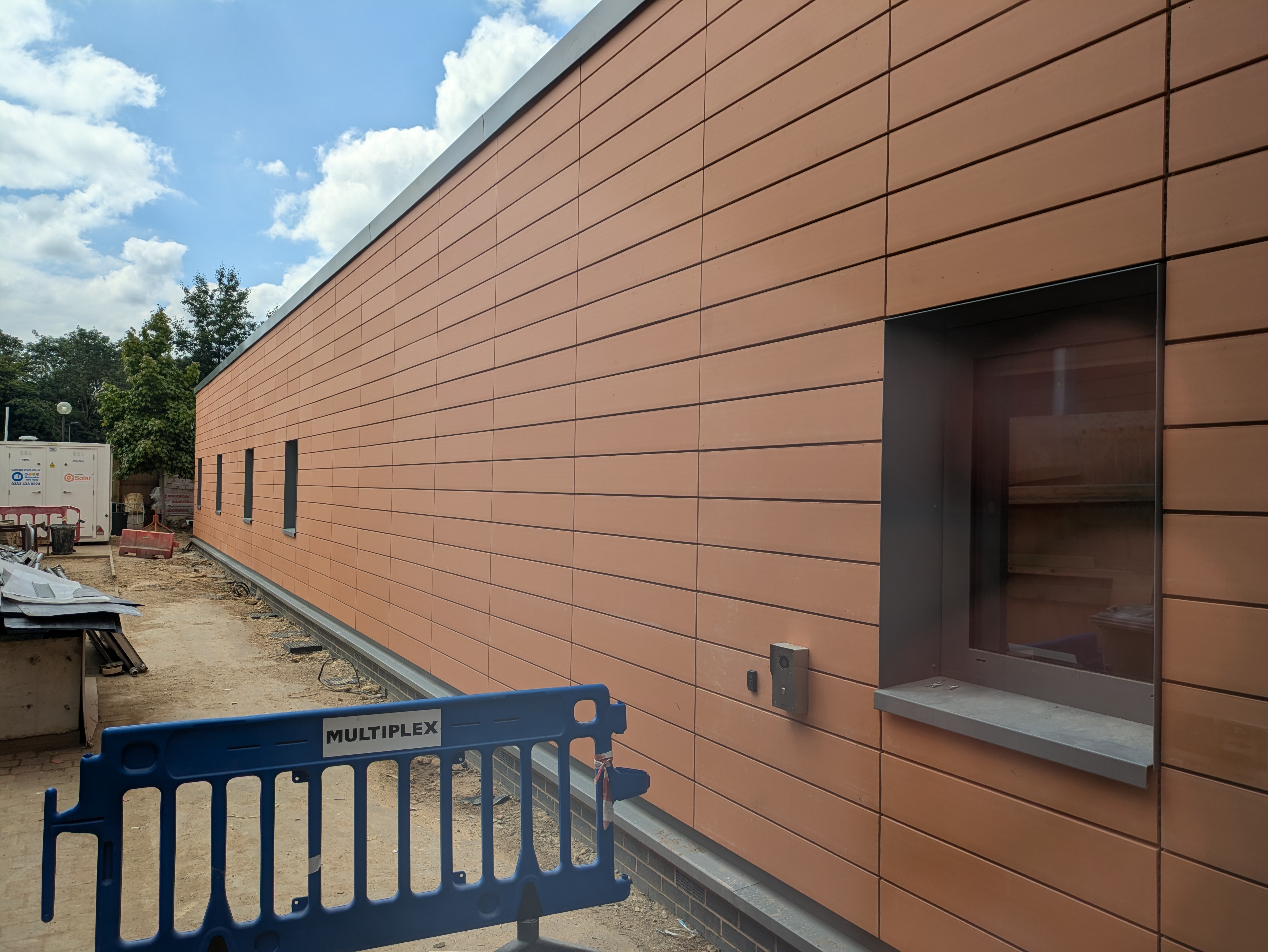 modular ward exterior at Peterborough hospital